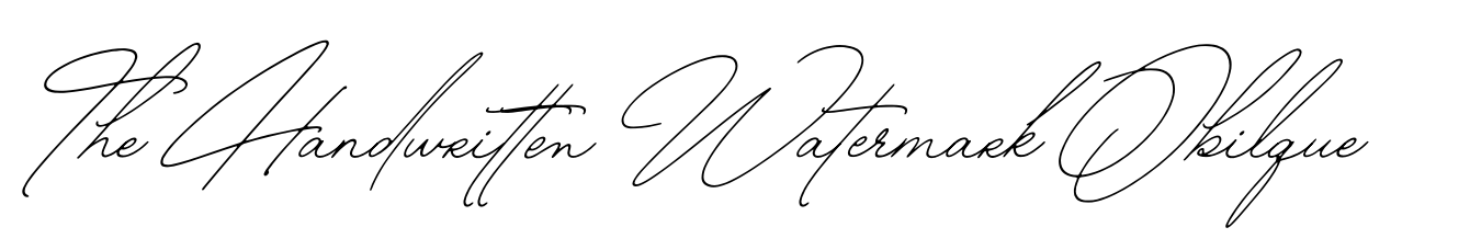 The Handwritten Watermark Obilque